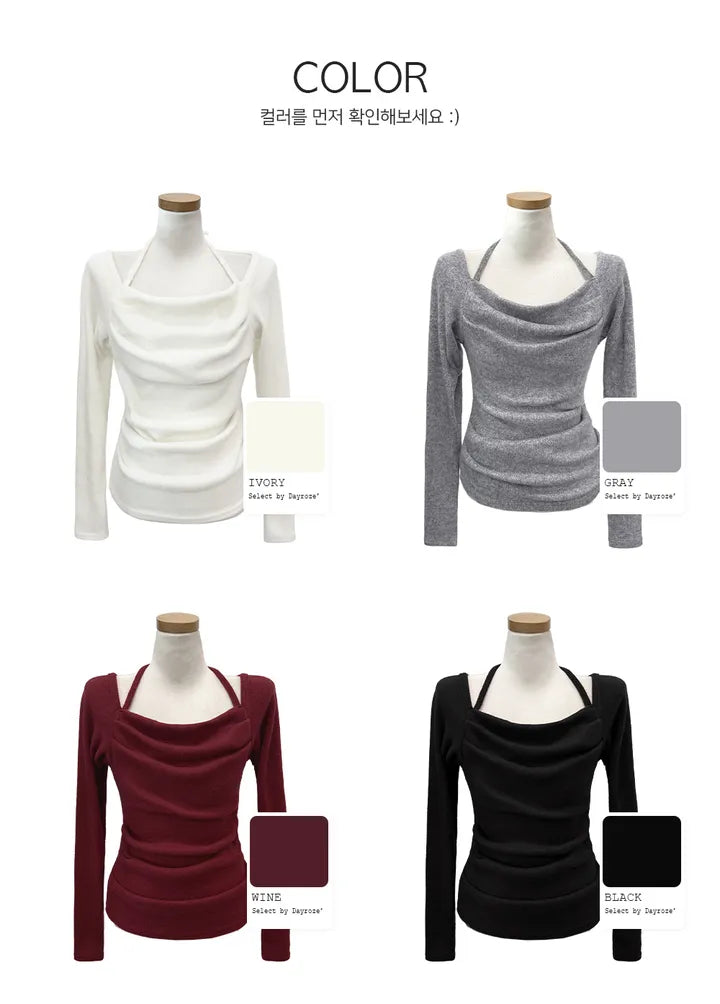 【🍷年末約會】Strap Drape Top