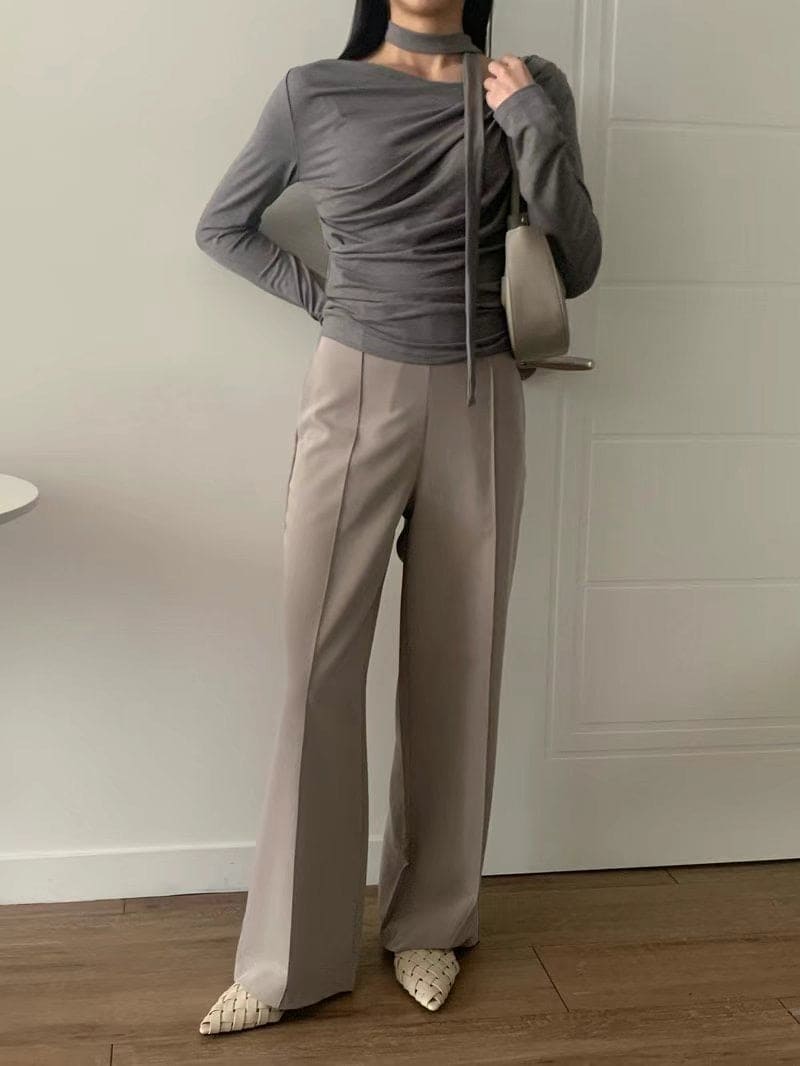 【🩰Ballet Core】Drape Shirring Tie Set