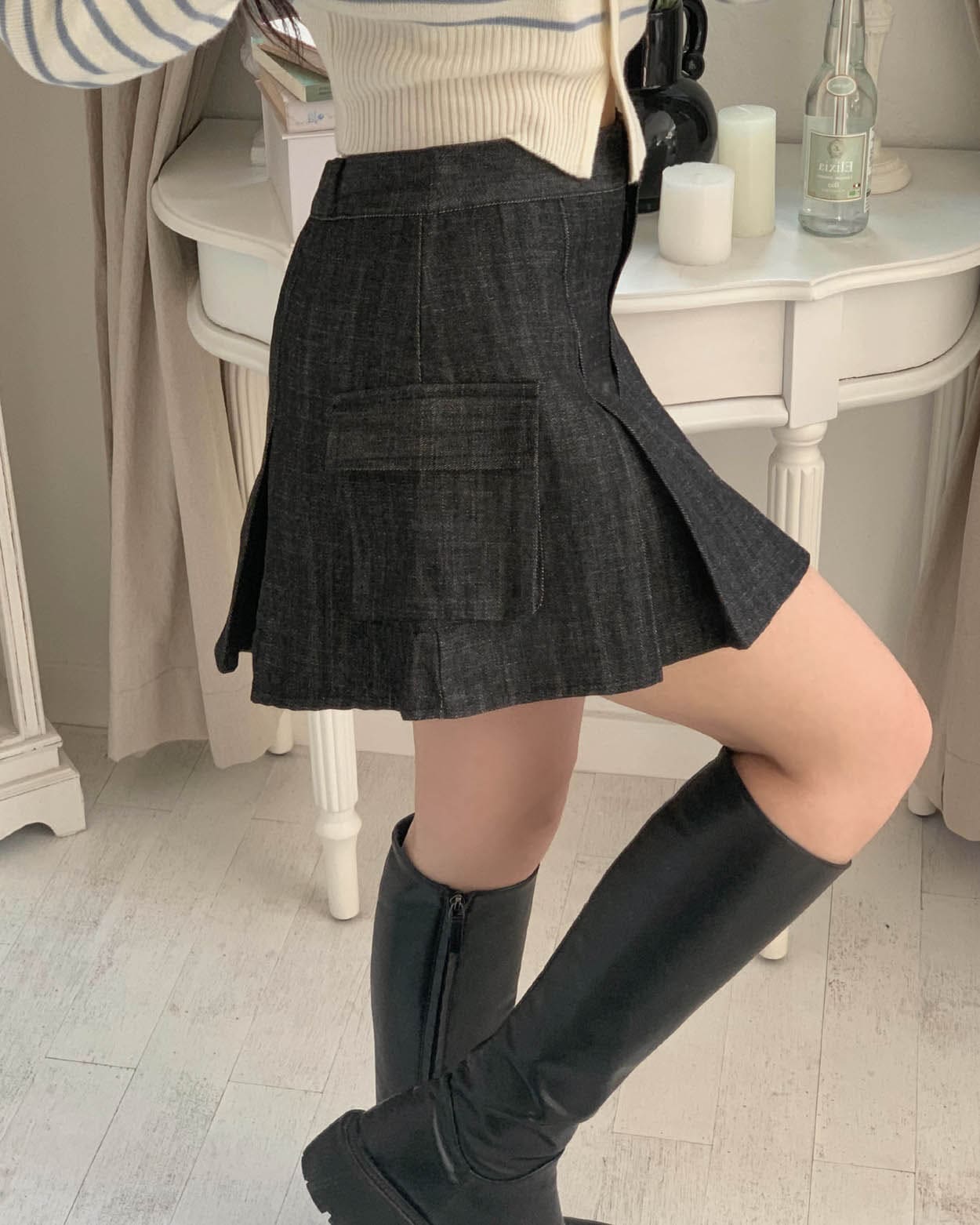 Y2K Denim Cargo Skirts