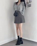 Preppy style pleated skirt and pants