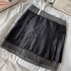 Preppy style pleated skirt and pants