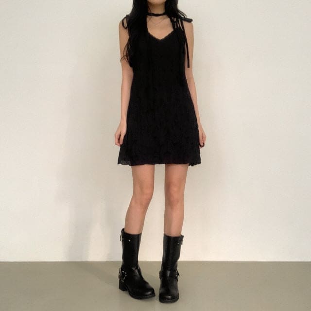 【Sweet and Girlish】Ruffled Dress Set