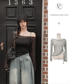 【y2k vibe】Unbalanced Loose Fit Knitwear