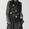 【袖色拼接】Star Heart Tee