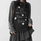 【袖色拼接】Star Heart Tee