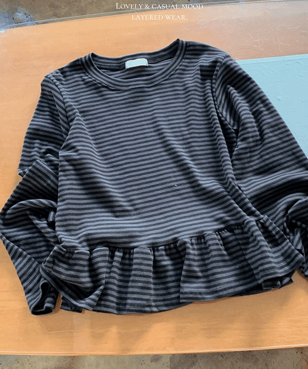 【🩶層疊穿搭】Layered Mood Stripe Tee