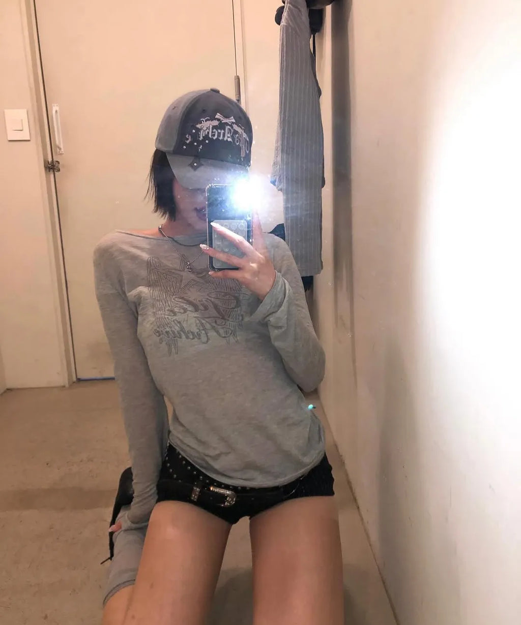 【JISOO同款】STAR WING SHEER LONG SLEEVE