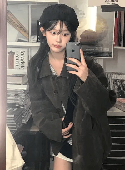 【🪵秋冬大衣】Suede Mid Jacket