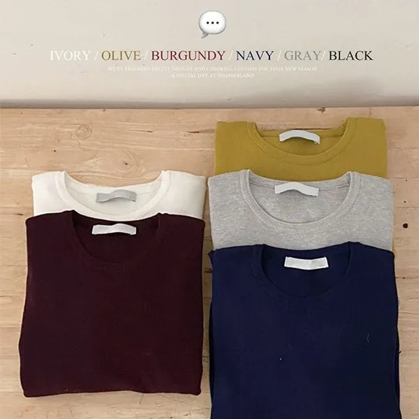 【細羊毛感】Fine Wool Slim Knit