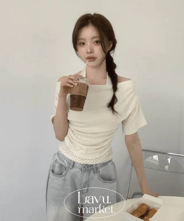 【summer ver.】Halter Dot Top