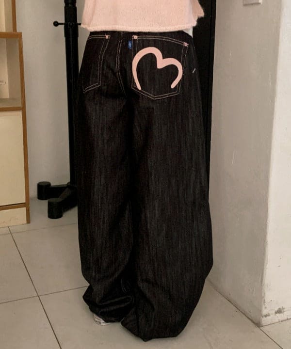 【OOTJ】Pinky Wide Jeans