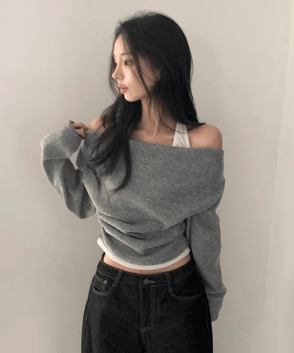 【溫暖疊穿】Halter Brushed Top