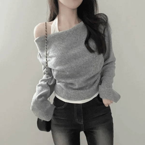 【溫暖疊穿】Halter Brushed Top