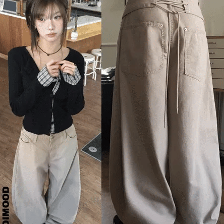 【彎刀神褲】Corset Belt Cotton Pants