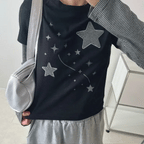 【層疊穿搭】Layered Star Patch Tee