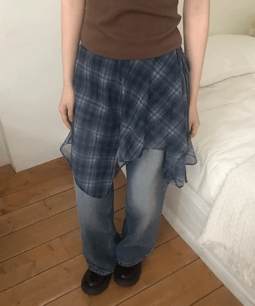 【CODI PICK】Check Wrap Skirt