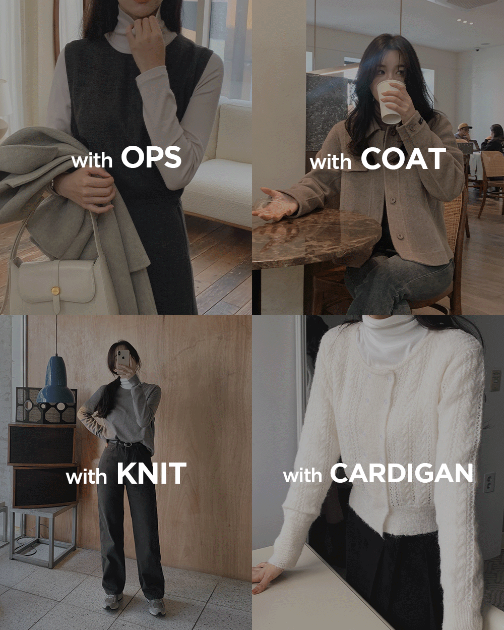 SlowMade! Soft Modal TurtleNeck Tee