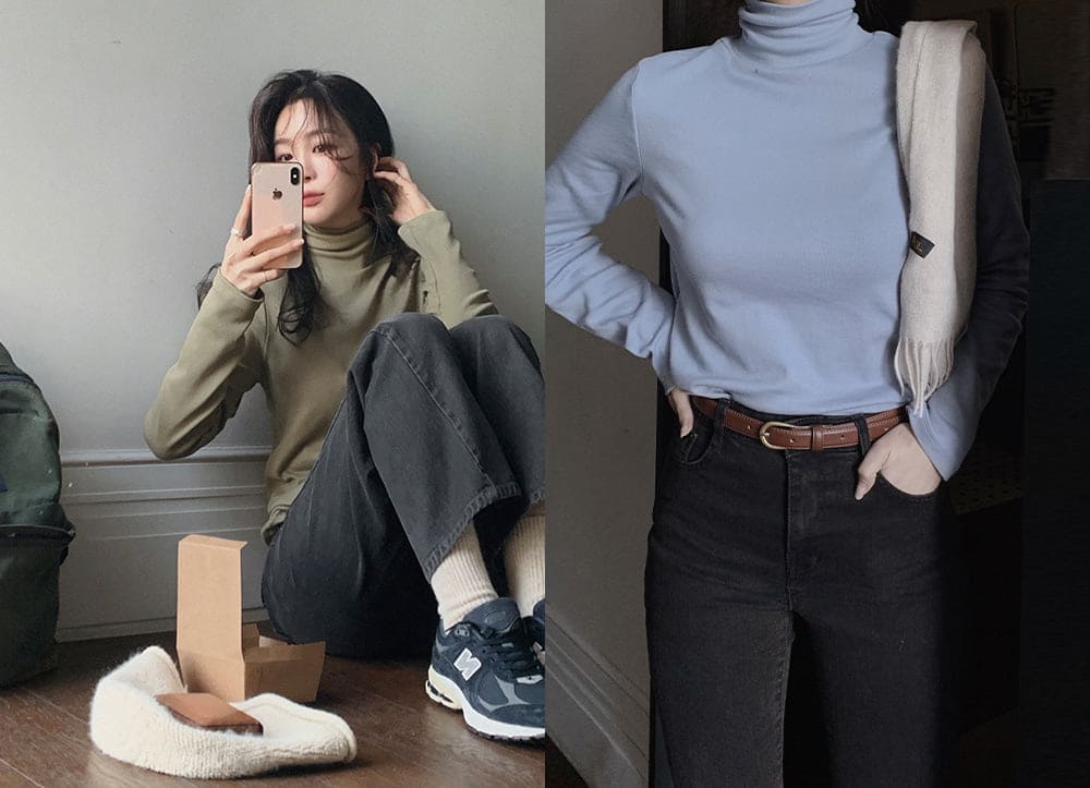 SlowMade! Soft Modal TurtleNeck Tee