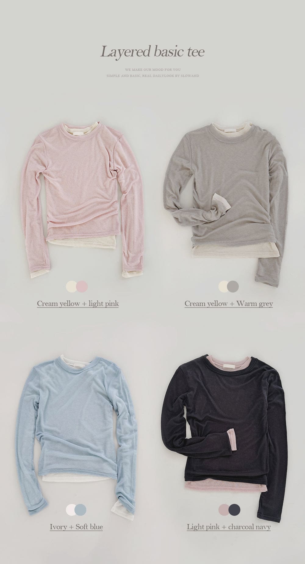 [Can be layered] Tencel Basic Tee
