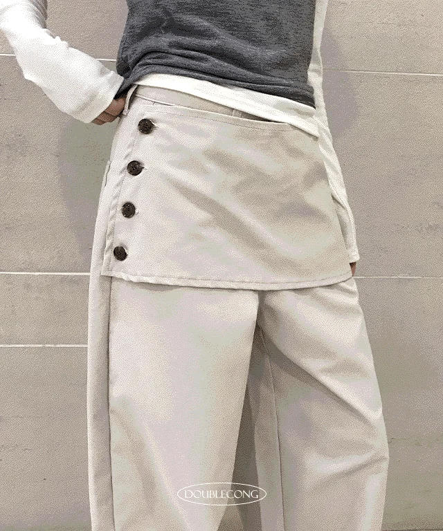【質感爆棚】Double Layer Wrap Pants