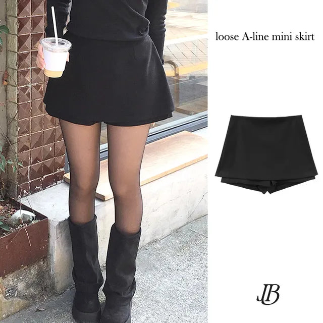 【韓系百搭】Mini Skirt with Pants