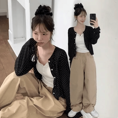【春夏必備】Dot Cardigan