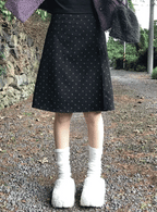 【🩶韓系中長裙】Dot Midi Skirt