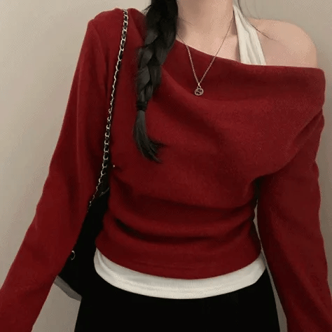 【溫暖疊穿】Halter Brushed Top