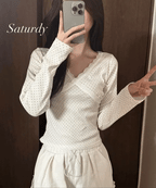 【🤍韓式波點風】Dot Lace Tee