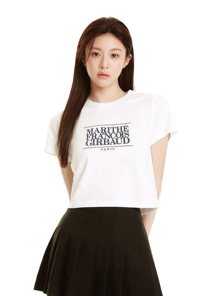 Marithe W CLASSIC LOGO CROP TEE(Wendy同款)