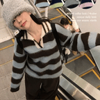 【🎅🏻情侶裝】Stripe Rugby Knitwear