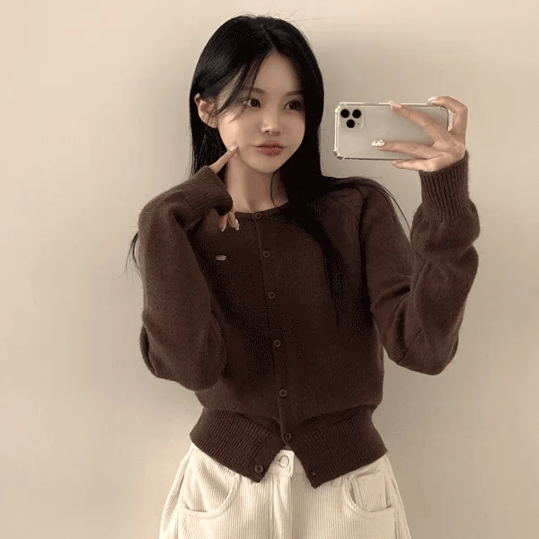 【 🩶Daily】Label Cardigan