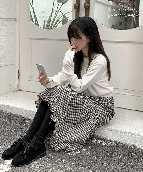 【秋冬新品】Check Midi Skirt