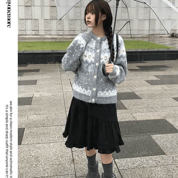 【🖤百搭日常】Frill Midi Skirt