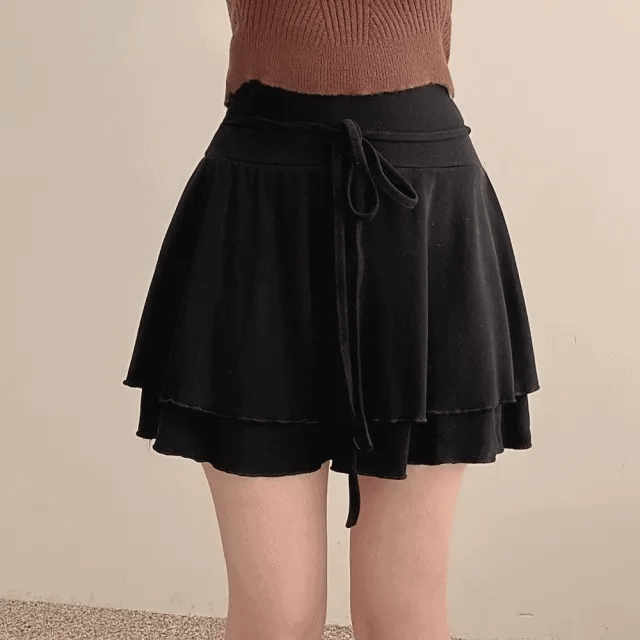 【百搭必備】Ribbon Mini Skirt