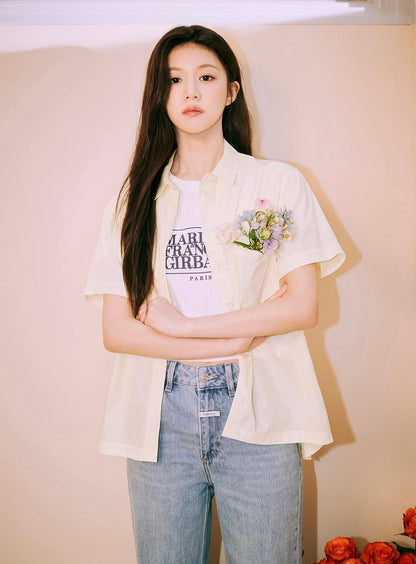 Marithe W CLASSIC LOGO CROP TEE(Wendy同款)