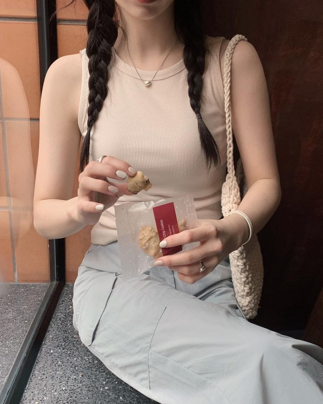 韓網自家製簡約修身背心