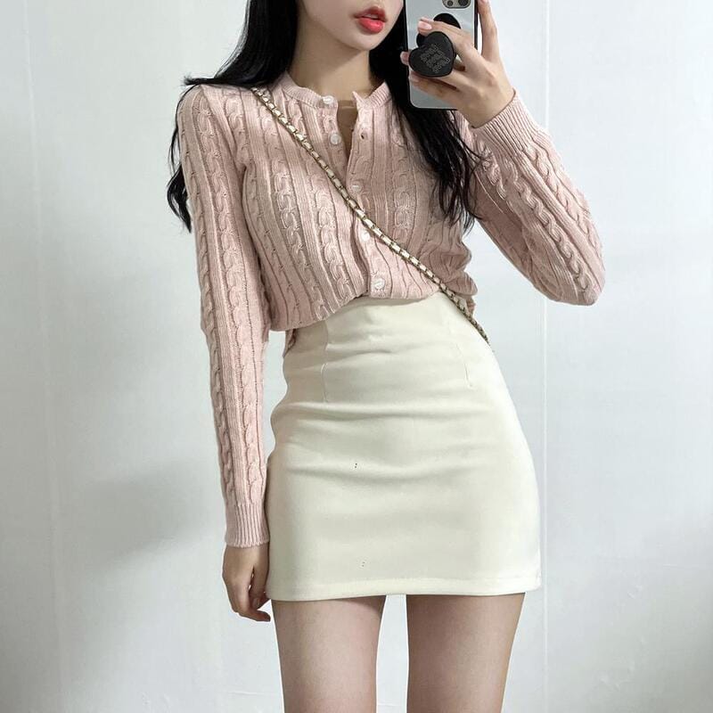 極舒適麻花針織外套