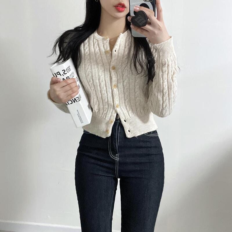 Extremely comfortable cable knit cardigan 