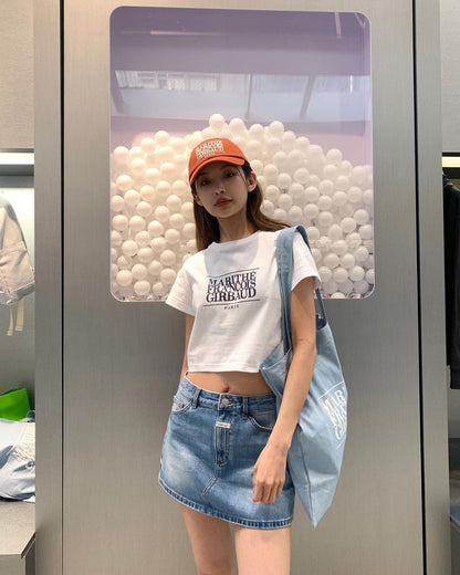 Marithe W CLASSIC LOGO CROP TEE(Wendy同款)