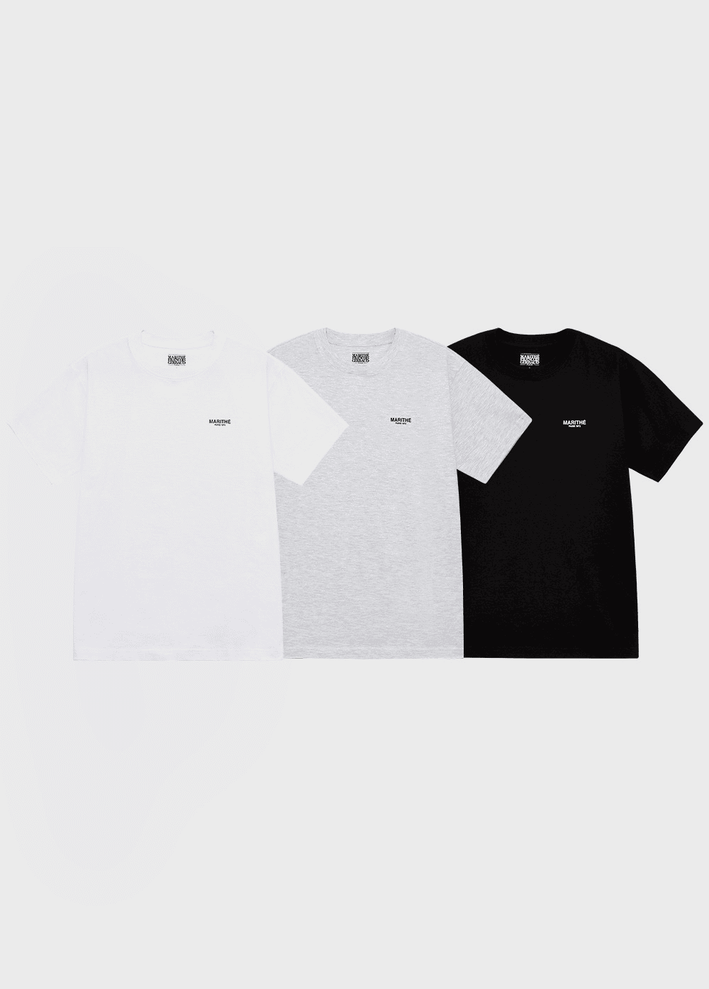 Marithe 3PACK REGULAR LOGO TEE