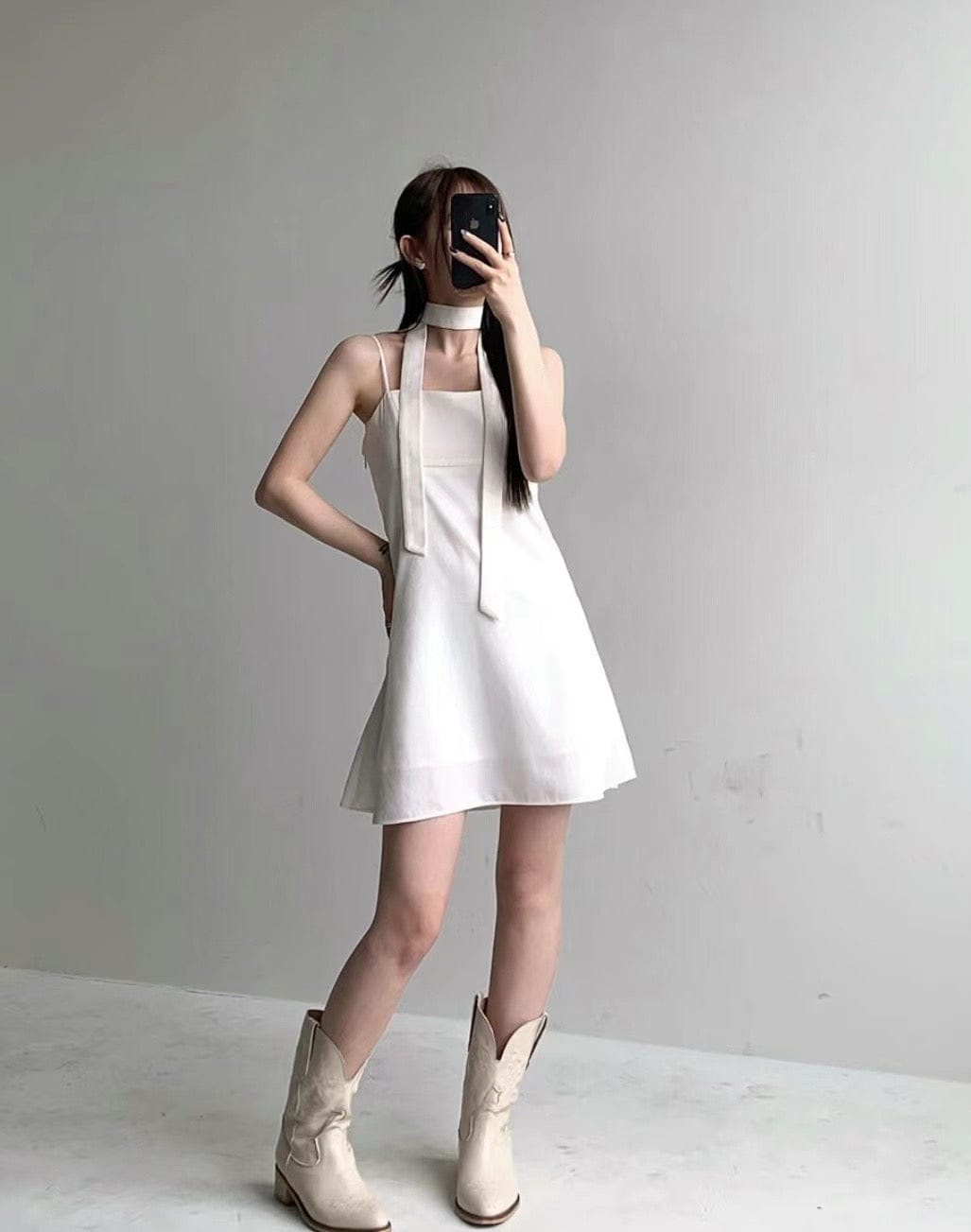 Grand Dress with Scarf