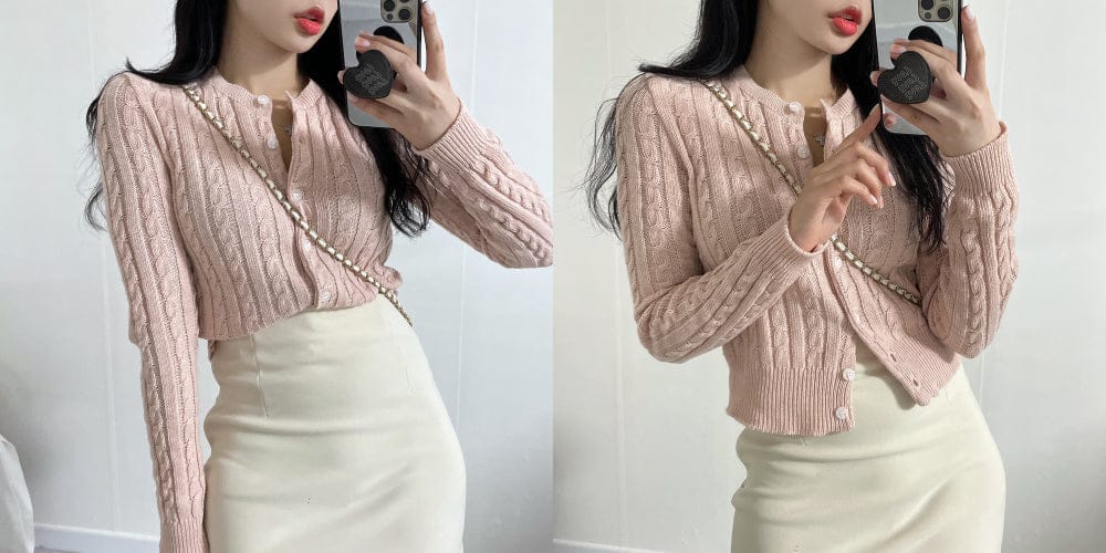 Extremely comfortable cable knit cardigan 