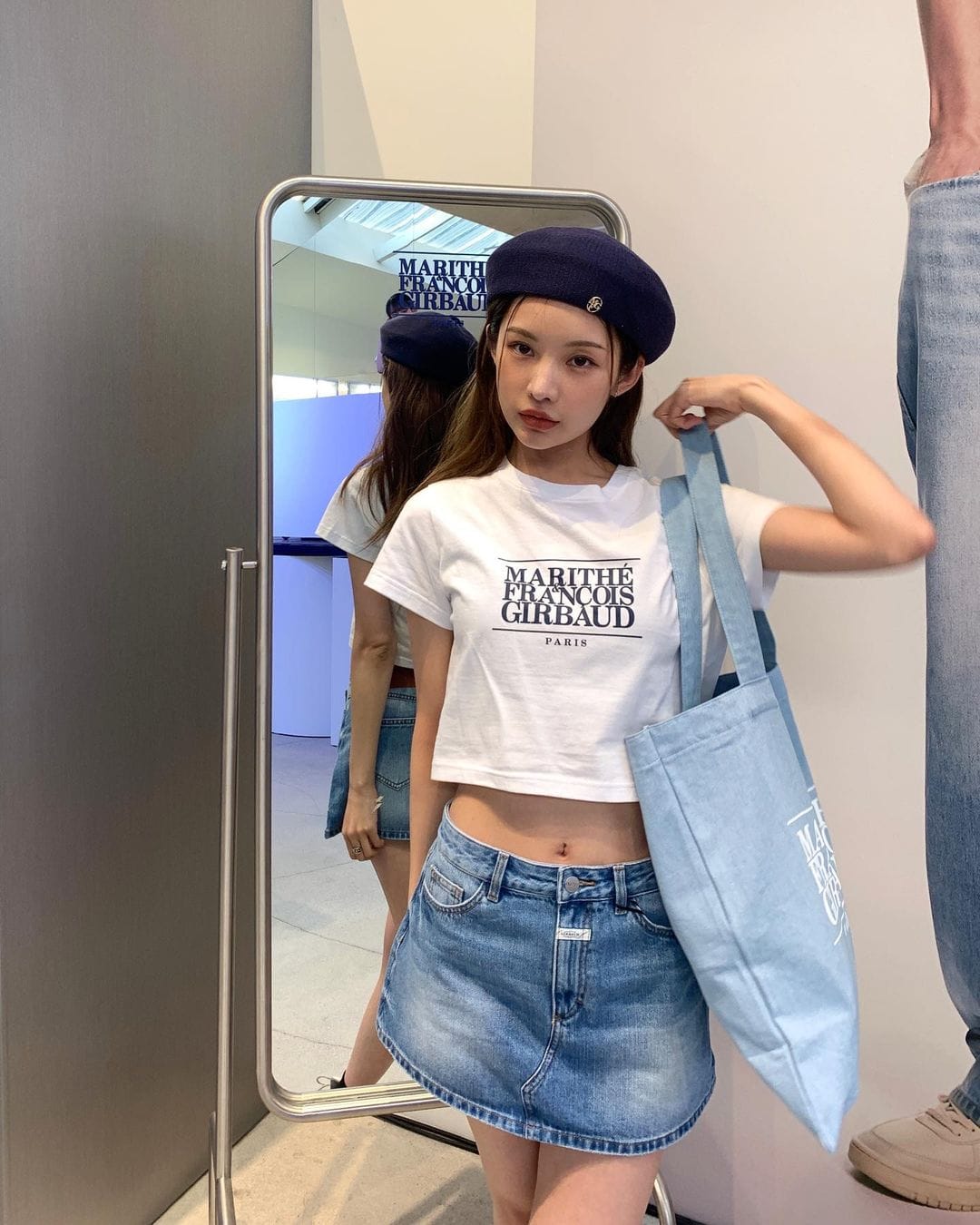 Marithe W CLASSIC LOGO CROP TEE(Wendy同款)