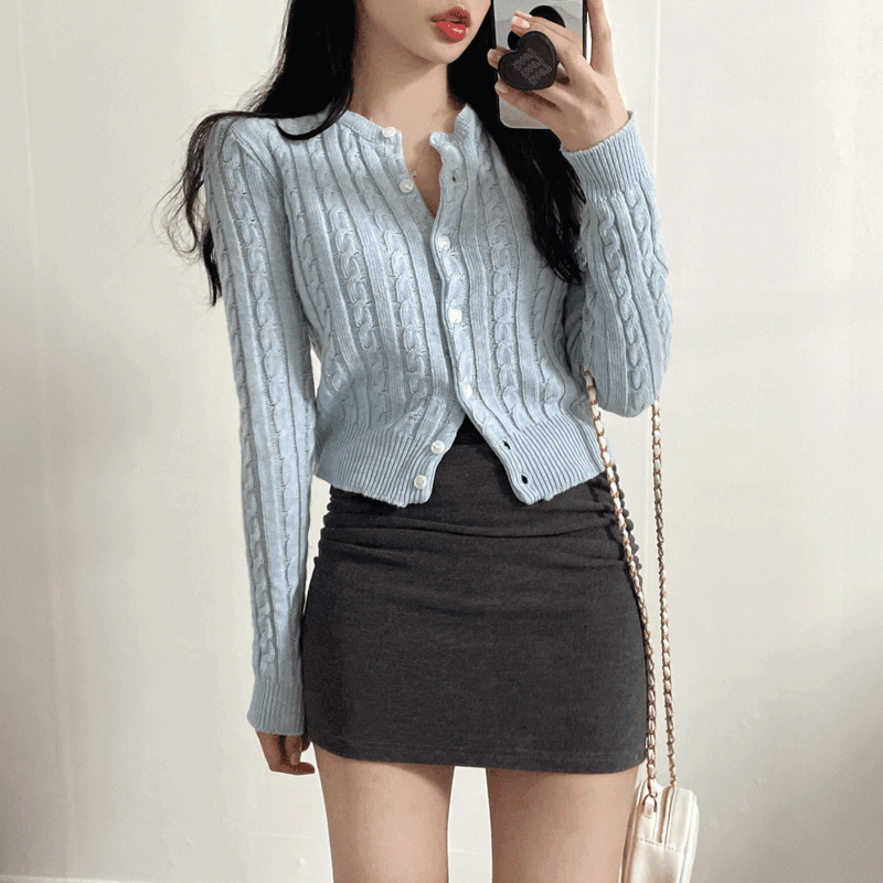 極舒適麻花針織外套