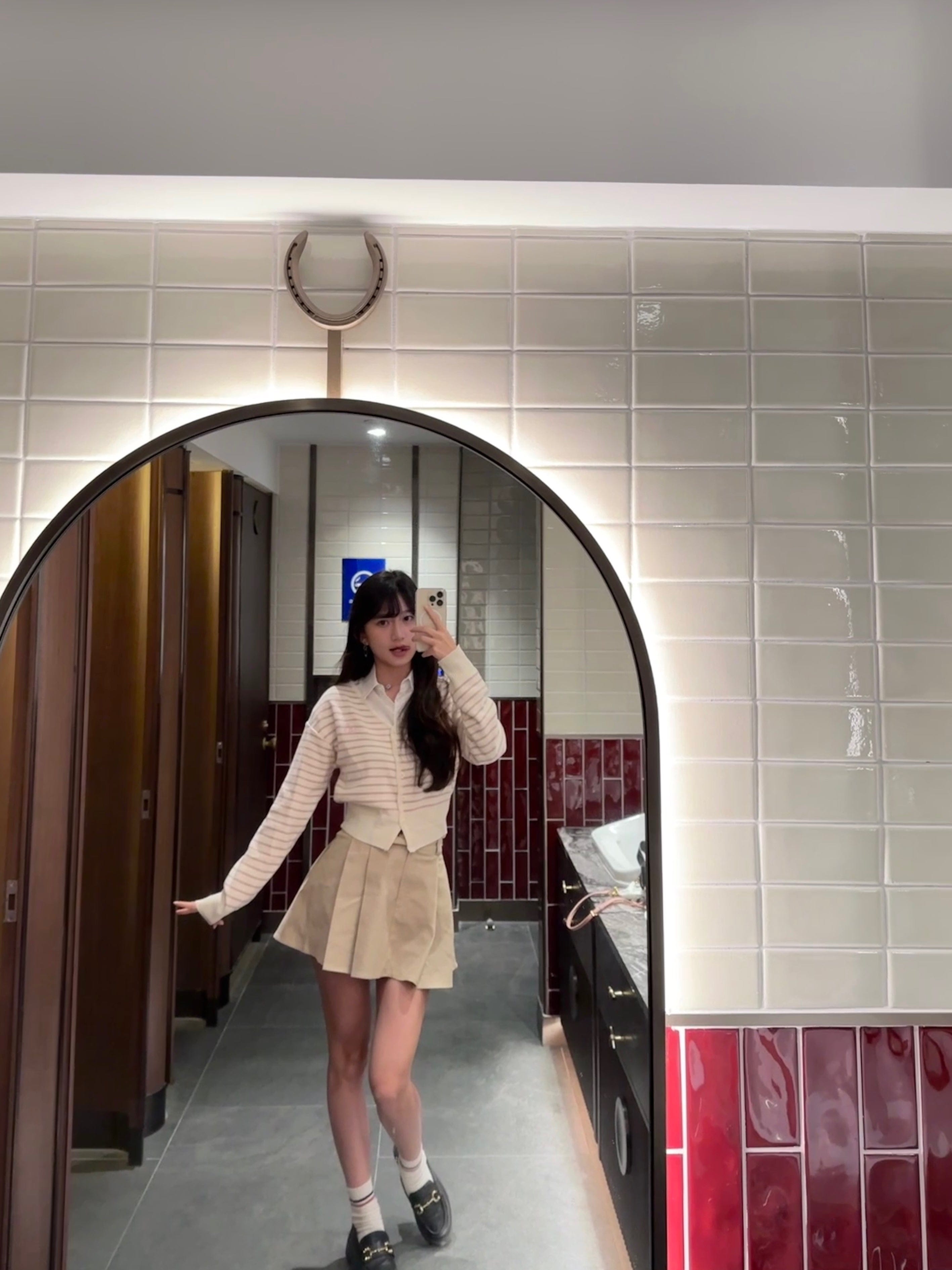 Y2K高腰單扣迷你裙