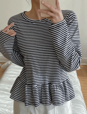 【🩶層疊穿搭】Layered Mood Stripe Tee