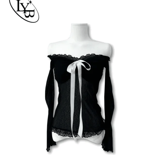 【🩶約會Pick】Ribbon Rose Top