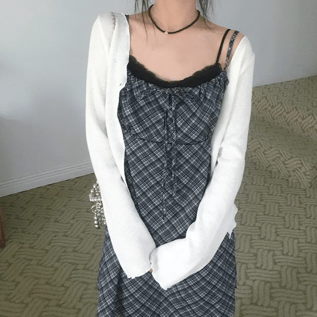 【春夏溫柔】Ribbon Check OPS