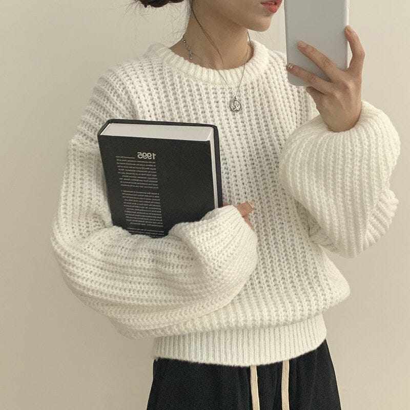 【🍷Christmas &amp; New Year PICK】Cream Puff Pastry Knit Top